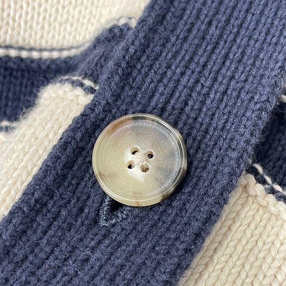 Madewell Oversized Cotton Cardigan in Stripe Cream Navy NT645 100% Cotton Small - Picture 10 of 10